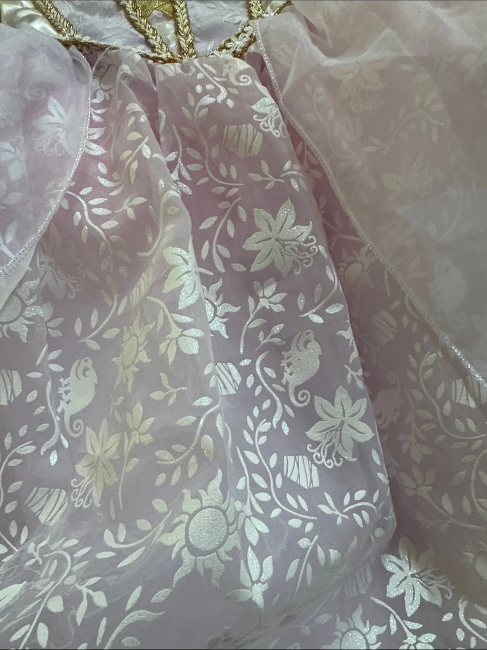 💜Disney Rapunzel Sz 4 Wedding Dress “Tangled Ever After” Lavender & White